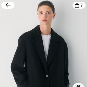 Aritzia The Only Coat Double Face Black M